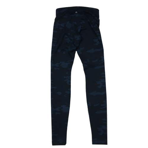 Lululemon Blue Camo Wunder Under Full Length Athletic Yoga Pants 26x30 (Sz 4)