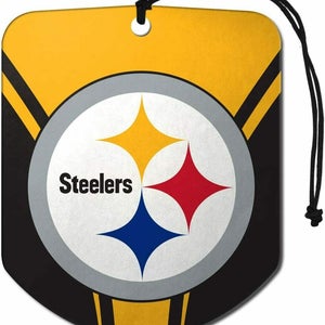 Pittsburgh Steelers 2 Pack Air Freshener NFL Shield Design