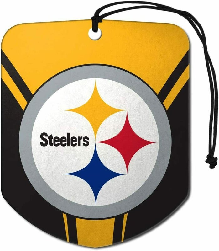 Pittsburgh Steelers 2 Pack Air Freshener NFL Shield Design
