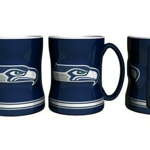 Seattle Seahawks 14oz Sculpted Relief Coffee Mug NFL