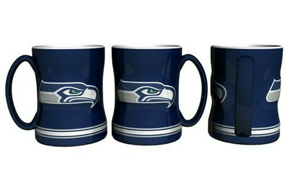 Seattle Seahawks 14oz Sculpted Relief Coffee Mug NFL