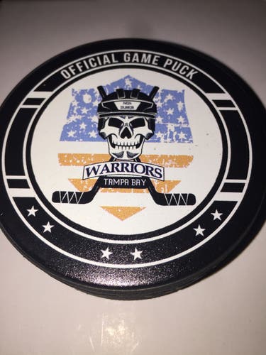 TAMPA BAY WARRIORS OFFICIAL GAME   HOCKEY PUCK