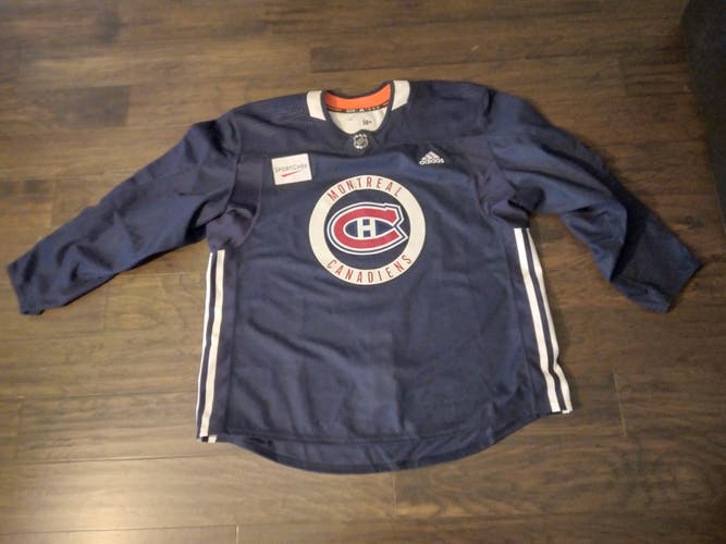 Montreal Canadiens Size 58+ Adidas Practice Jersey Pro Stock w/bonus hat.
