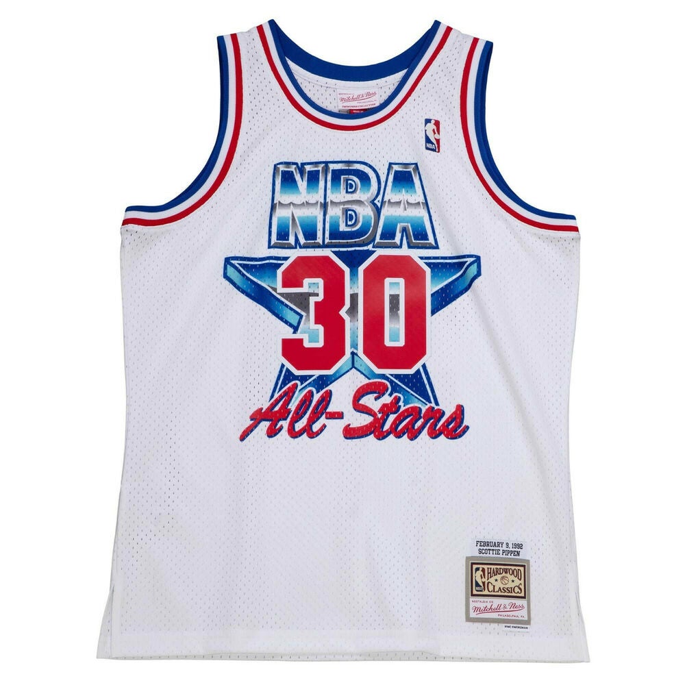 1992 NBA All-Star Game Scottie Pippen #30 Mitchell & Ness White
