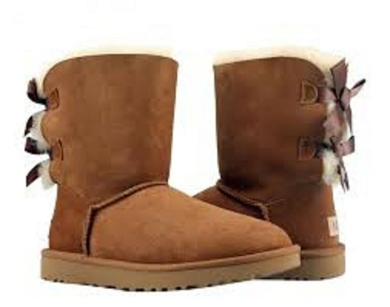 NIB UGG Women's Bailey Bow II Chestnut Size 7