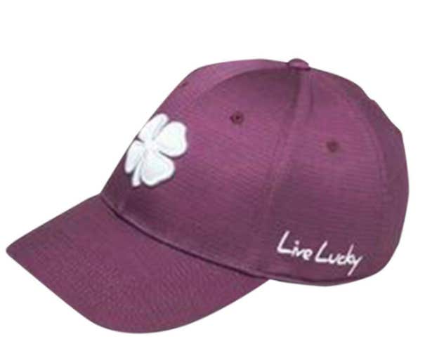 NEW Black Clover Live Lucky Crazy Luck 4 Maroon/White L/XL Fitted Golf Hat/Cap
