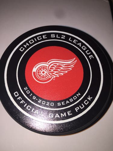 RED WING  CHOICE SL2  LEAGUE OFFICIAL GAME   HOCKEY PUCK