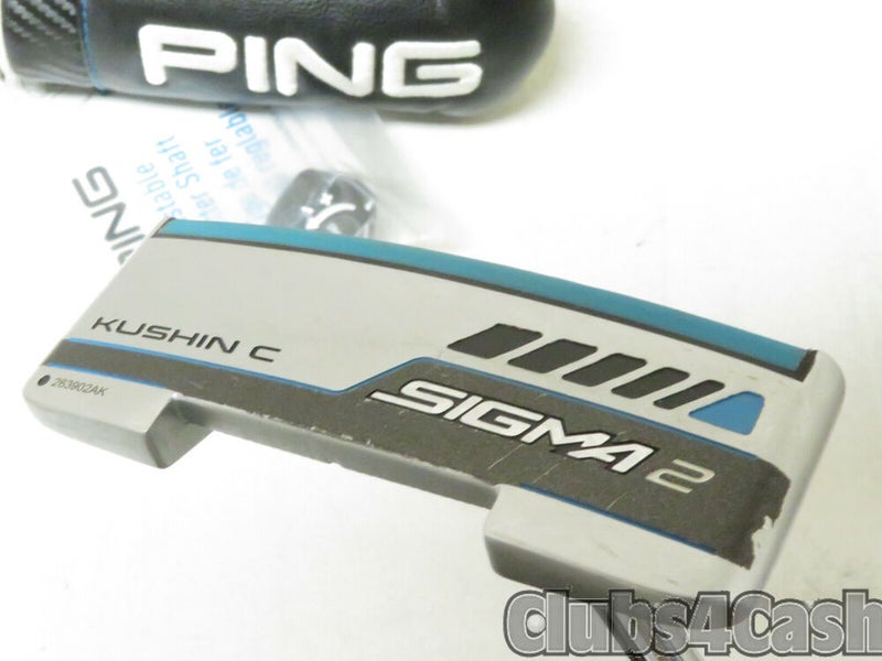 PING Sigma 2 Kushin C Platinum Putter Black Dot Adjustable +Cover & Tool