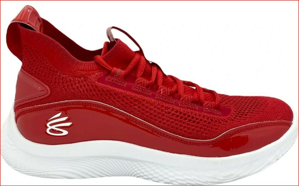 Under Armour Curry Flow 8 Basketball Shoe Red Men 6 Wmn 7.5 3024785-605 ...