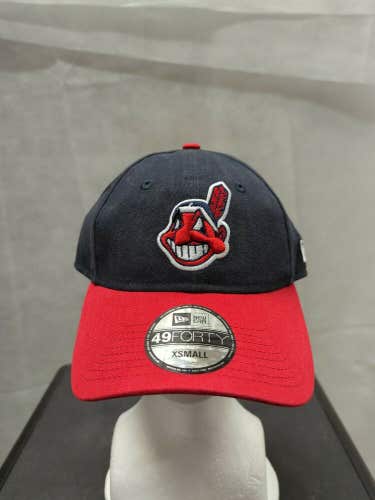 NWS Cleveland Indians Cheif Wahoo New Era 49forty XS with cardboard