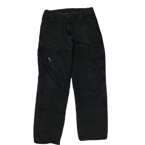 Dickies Loose Fit Double Knee Work Jeans Black Distressed W316230 Men's 34x32