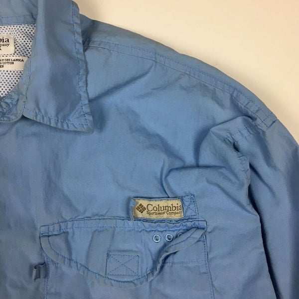 Vintage Columbia PFG Performance Fishing Gear Button Up Vented