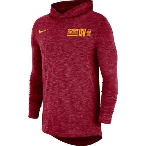 new iowa state cyclones Nike sideline slub Hooded LS tee/shirt CT7929-480 men M/medium