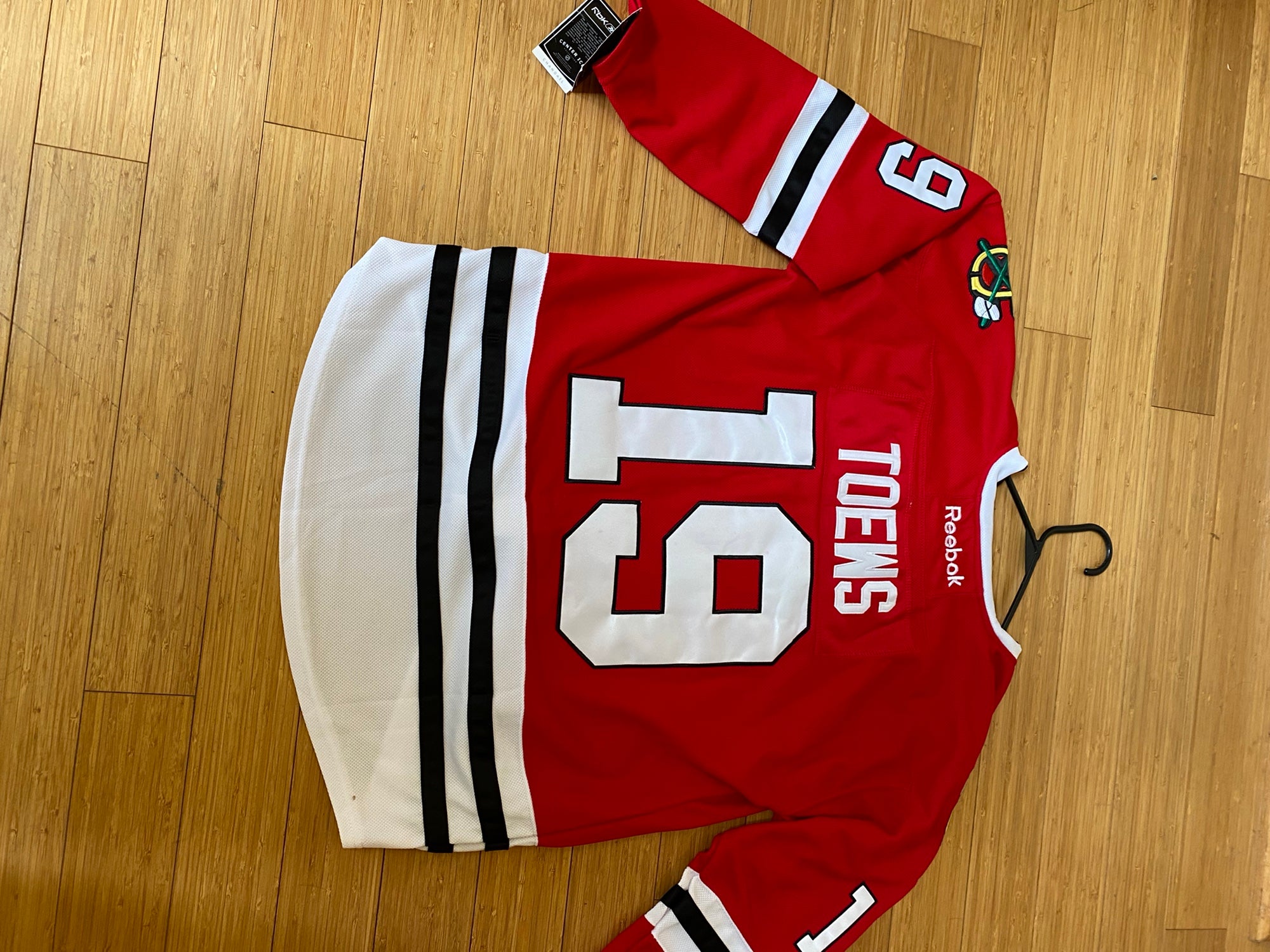 new mens sz 50 adidas nhl team chicago blackhawks hockey authentic jersey  sewn $180