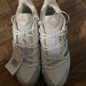 White Men's Molded Cleats Adidas Cleats