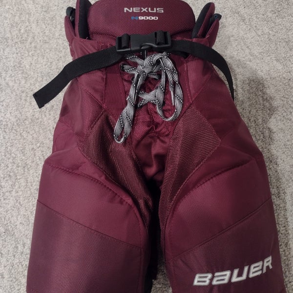 Maroon Junior Small Bauer Nexus N9000 Hockey Pants