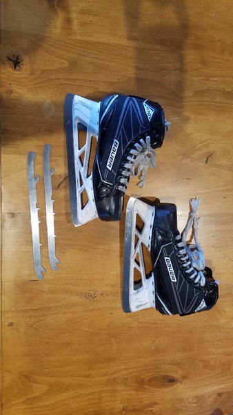 Senior Used Bauer Supreme S170 Hockey Goalie Skates Regular Width Size 6.5 with Tydan Steel Blades
