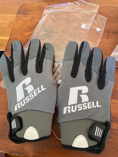 Russell Athletic Wide Receivers Gloves NWT Gray XL