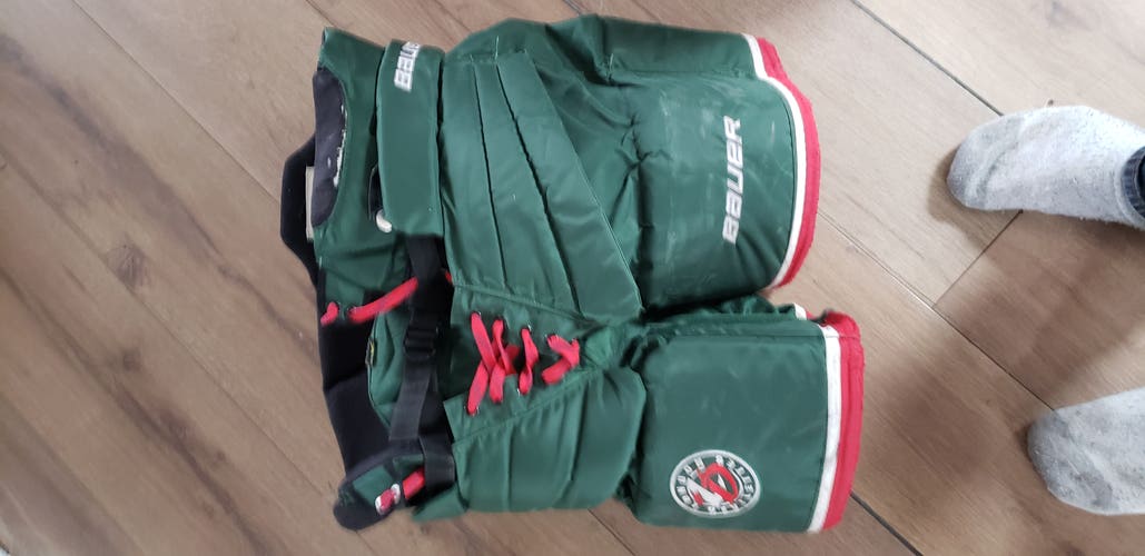 Intermediate Used Large Bauer Hockey Goalie Pants Pro Stock