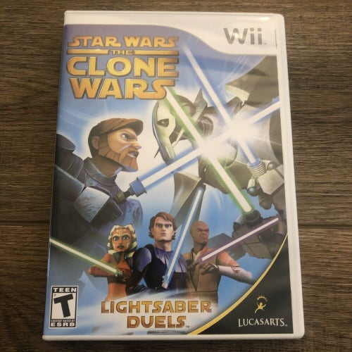 Star Wars: The Clone Wars - Lightsaber Duels (Nintendo Wii, 2008) Complete