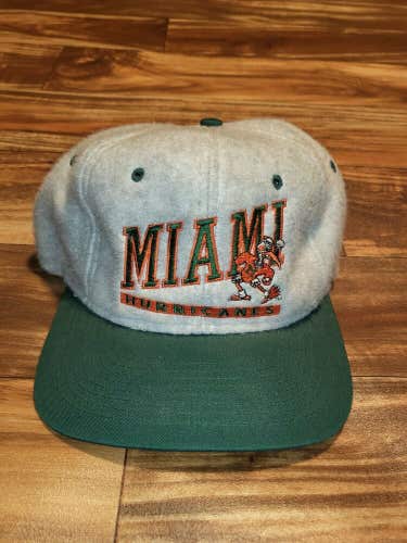 Vintage Rare Miami Hurricanes NCAA Sports Hat Cap Snapback