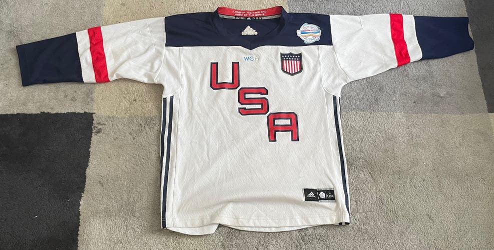 Youth L/XL Adidas 2016 WCH USA Hockey Jersey