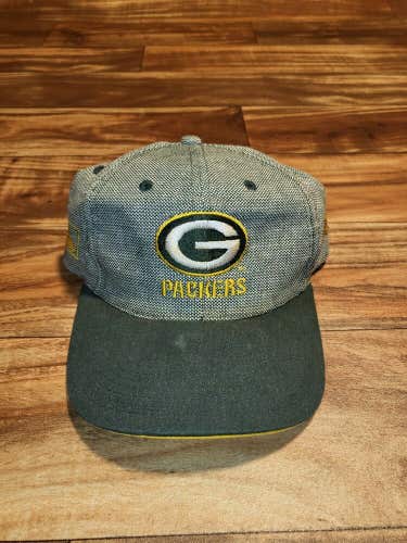 Vintage Green Bay Packers Cheesehead Grid Style Citgo NFL Sports Hat Snapback