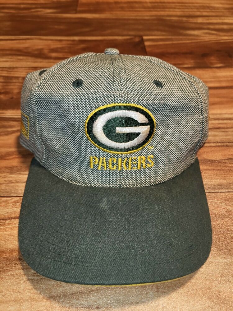 Vintage Green Bay Packers Snapback Hat Sports Specialties Shadow Grid Wool Blend Vintage Green Bay Packers Snapback Hat Sports Specialties  main image 3