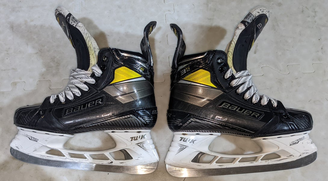 Sr Used Bauer 3S Pro Skates, Size 7.5, Fit 3, extra LS Pro steel, speedplates 2.0