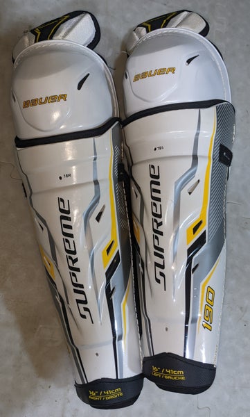 Sr Used Bauer Supreme S190 Shin Pads, size 16"