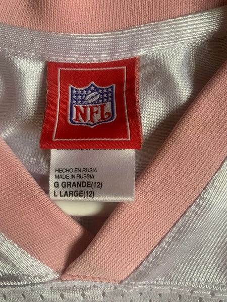 NFL Lions 00 Pink Woman’s Large Reebok Jersey