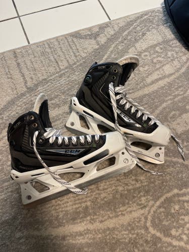 Used CCM Regular Width  Size 7.5 Ribcor 50K Hockey Goalie Skates