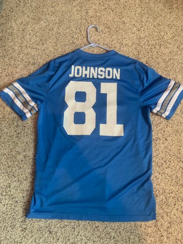 NFL Johnson 81 Lions Blue Large Jersey.