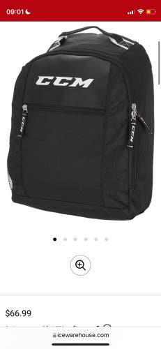 Black New CCM Backpack