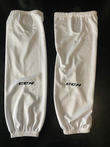 White Used Large CCM Socks