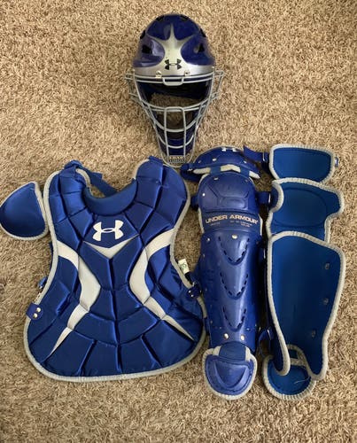 USED Under Armour Victory Series Catcher’s Set - Royal Youth