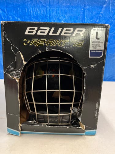 New Large Bauer Re-Akt 75 Helmet - Navy