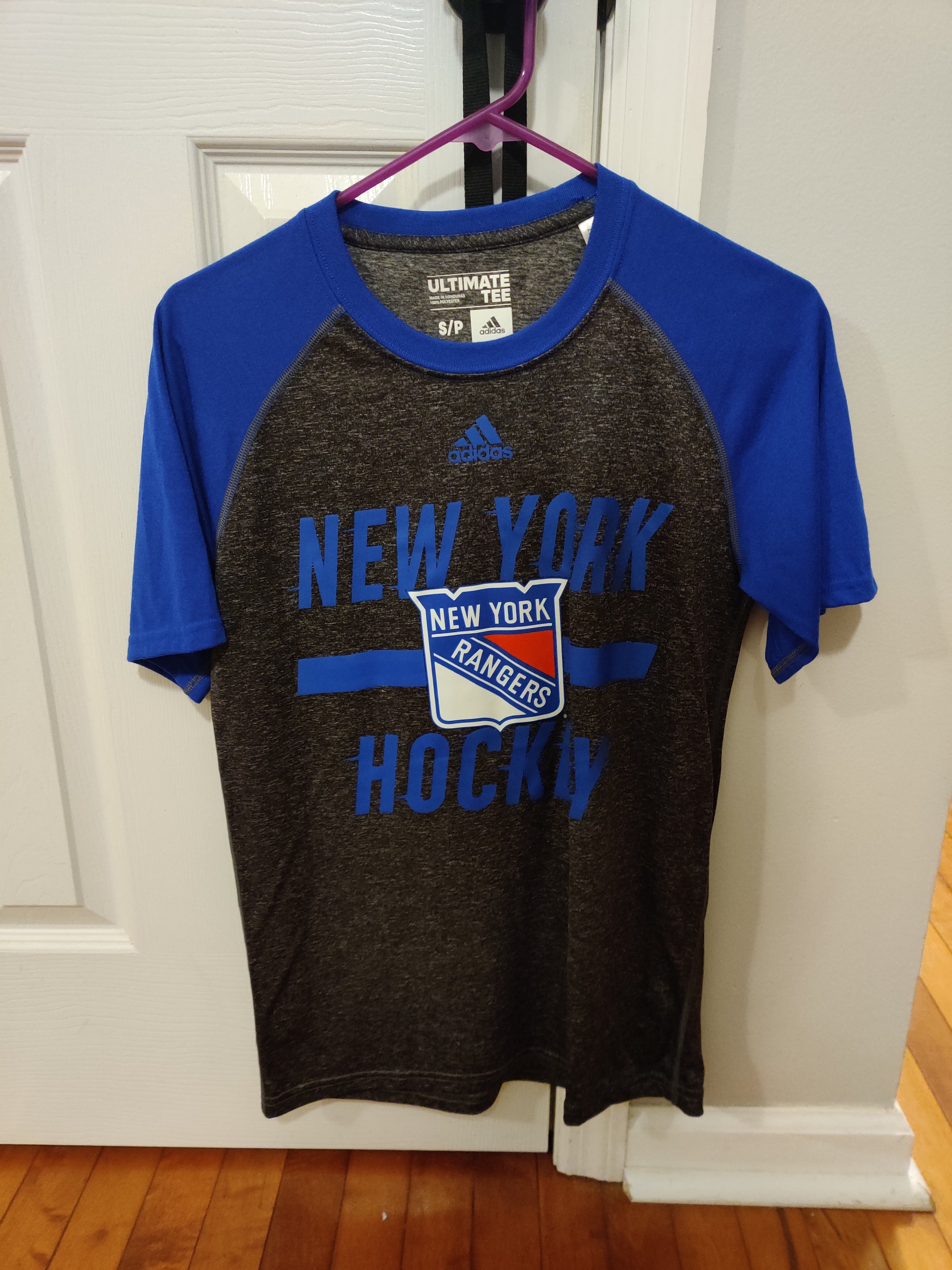 Adidas Ultimate Tee Blue New York Rangers Hockey T-Shirt Size M Medium