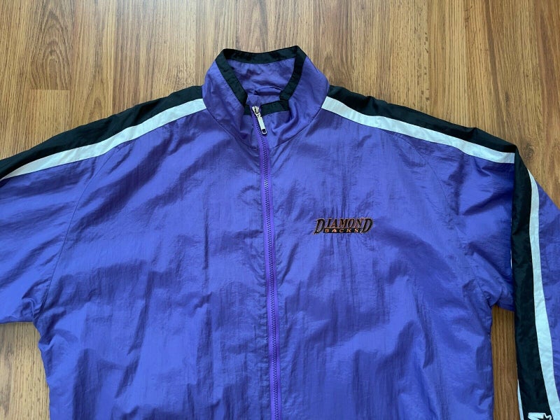 VTG GEAR Arizona Dbacks Pullover Baseball Windbreaker Jacket Womens XXL  Black