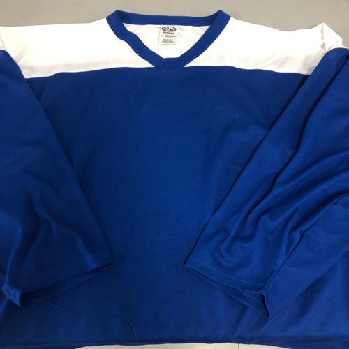 Blue w/white shoulder practice jersey (FREE SHIPPING)