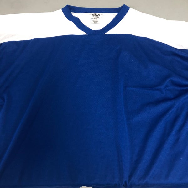 Blue w/white shoulder practice jersey (FREE SHIPPING)