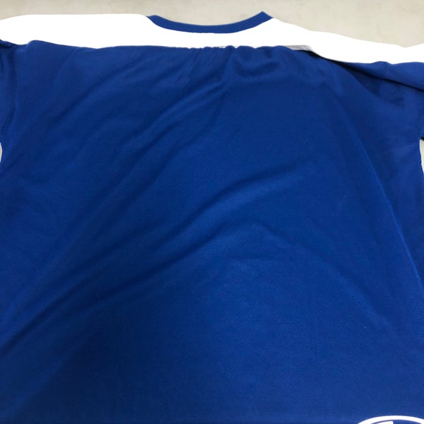 Blue w/white shoulder practice jersey (FREE SHIPPING)