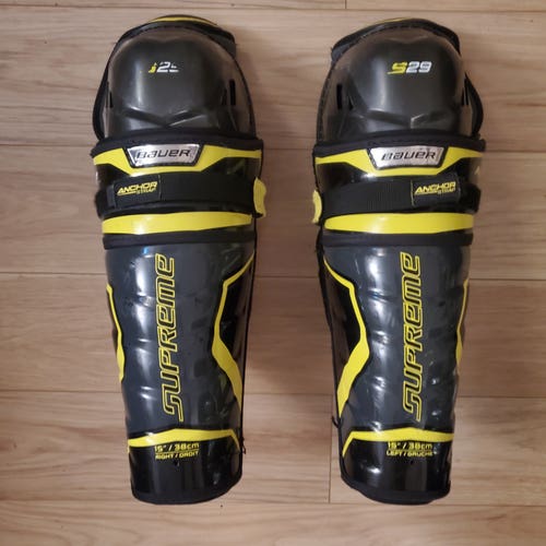 Used Bauer Supreme S29 15" Shin Pads