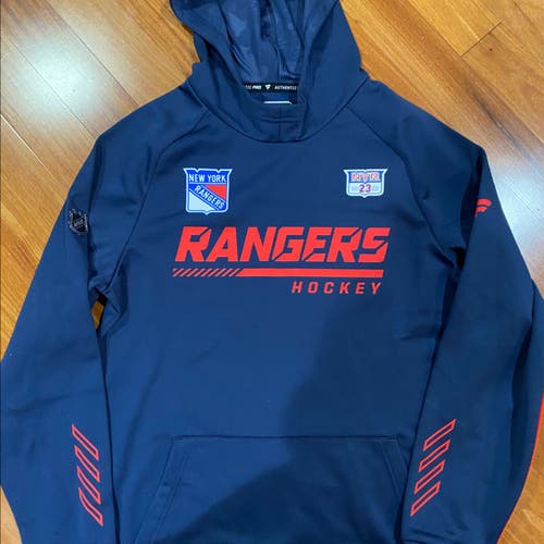 ADAM FOX New York Rangers Fanatics Authentic Pro Locker Room Player Team Issue Hoodie M
