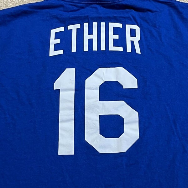 Andre Ethier Los Angeles Dodgers T Shirt Men 2XL Adult Blue Baseball  Majestic 16