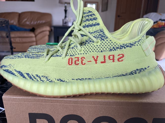Yellow Adult Size 13 (Women's 14) Adidas Yeezy Boost 350 V2