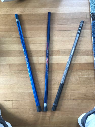 3 Pack Lacrosse Shafts - Warrior KryptoPro, Alloy2000, Brine F15