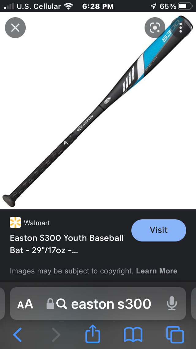 Easton S300 Youth Baseball Bat 