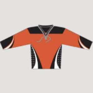 New RYR hockey Goalie Jersey Orange Black White Men's League senior adult Large