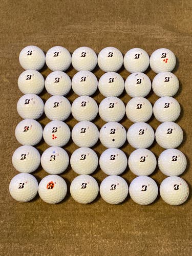 Used Bridgestone 36 Pack (3 Dozen) Tour B RX Balls